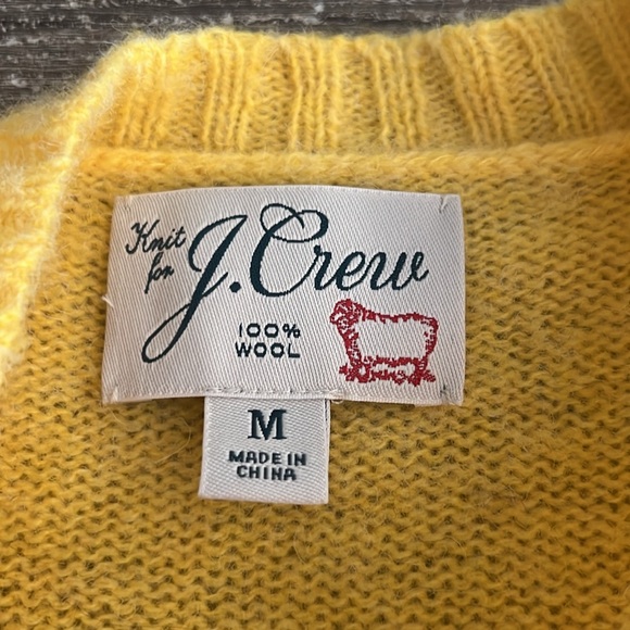 J. Crew 100% wool yellow crewneck sweater - Picture 5 of 6
